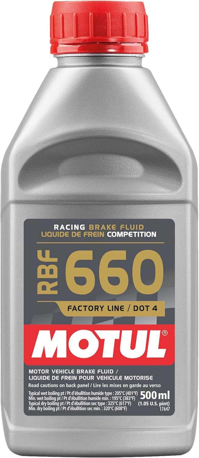 Motul RBF 660 Factory Line Dot-4 100 Percent Synthetic Racing Brake Fluid 500ml (101667)