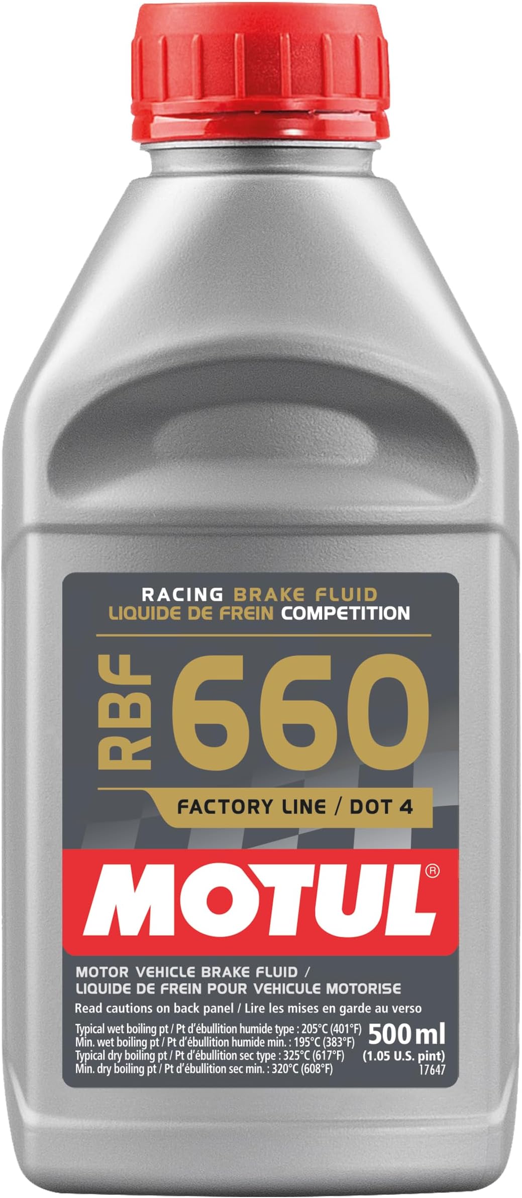 RBF 660 Factory Line Dot-4 100 Percent Synthetic Racing Brake Fluid 500ml (101667)
