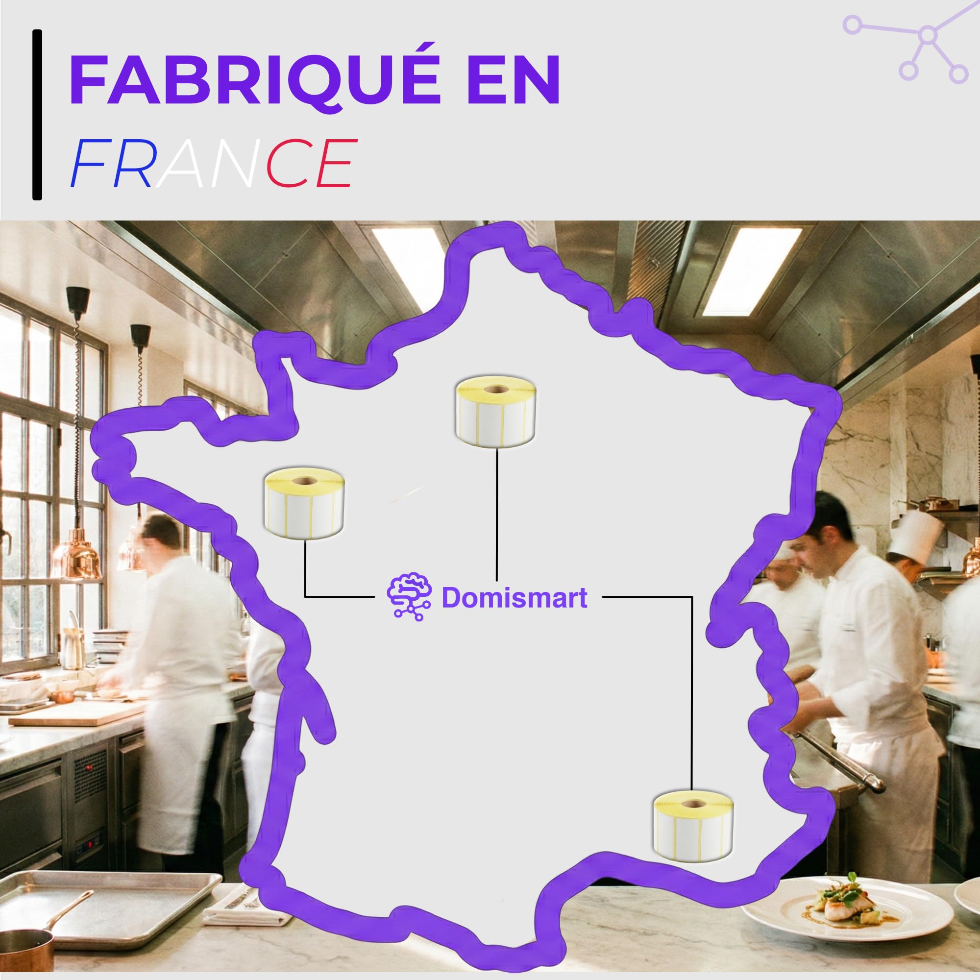 Étiquettes HACCP Traçabilité DLC 51x25mm - Lot de 5000 Étiquettes (2 Rouleaux) - Adhésif Amovible Sans Résidu - Pour Applications HACCP - Compatible avec Imprimantes Brother