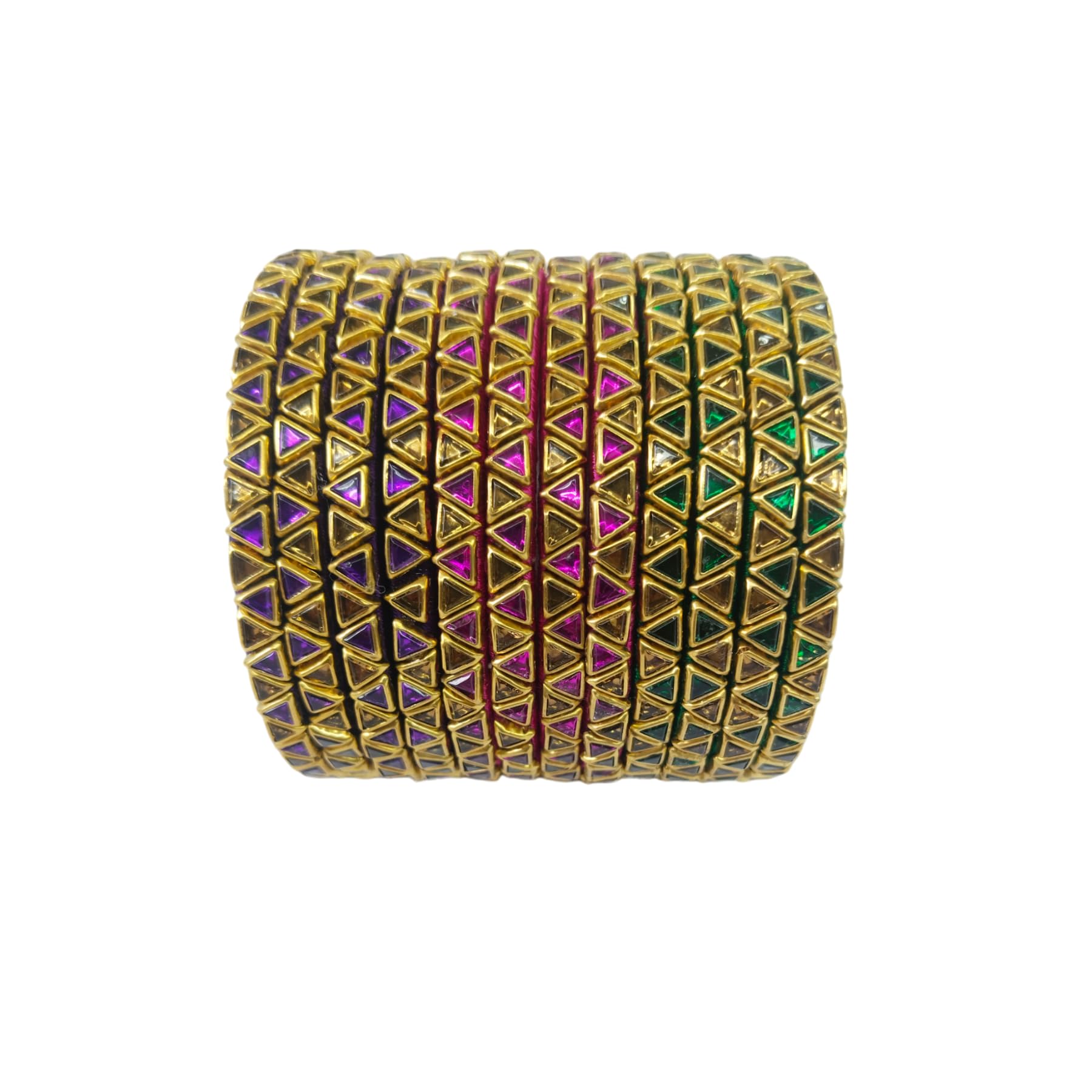 Silk Thread Bangles kundan style glossy finish bridal set of 12 for women (2 * 6) (B0D5WQHBYH) Amazon Price History, Amazon Price Tracker