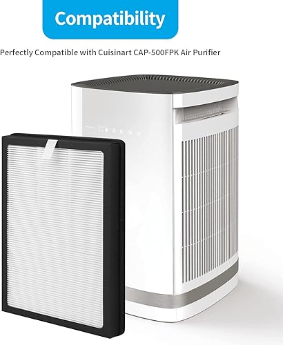 Miniatura 2 de Breabetter Paquete de 4 filtros de repuesto CAP-500 compatibles con purificador Cuisinart CAP-500FPK, filtración 3 en 1