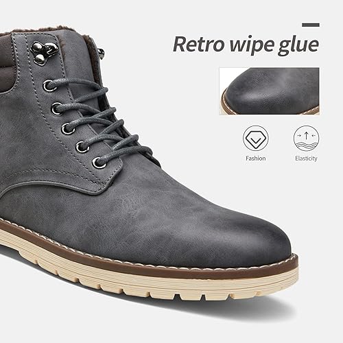 Miniatura 2 de Vostey Botas de senderismo para hombre, impermeables, botas chukka casuales para hombre
