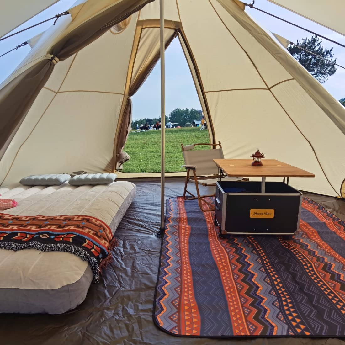 ROMIRUS Picnic Blanket with Waterproof Backing, 60''x80'' Foldable Beach Blanket, Outdoor Picnic Mat for Camping, Travel, Grass, Brown