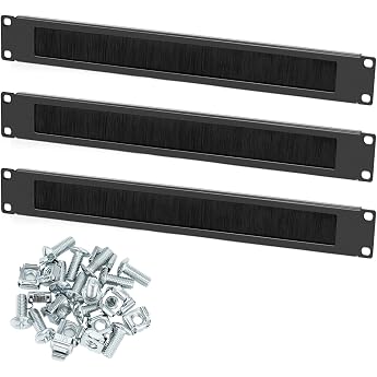 QWORK Cable grommet brush cable opening for 19 inch server cabinet
