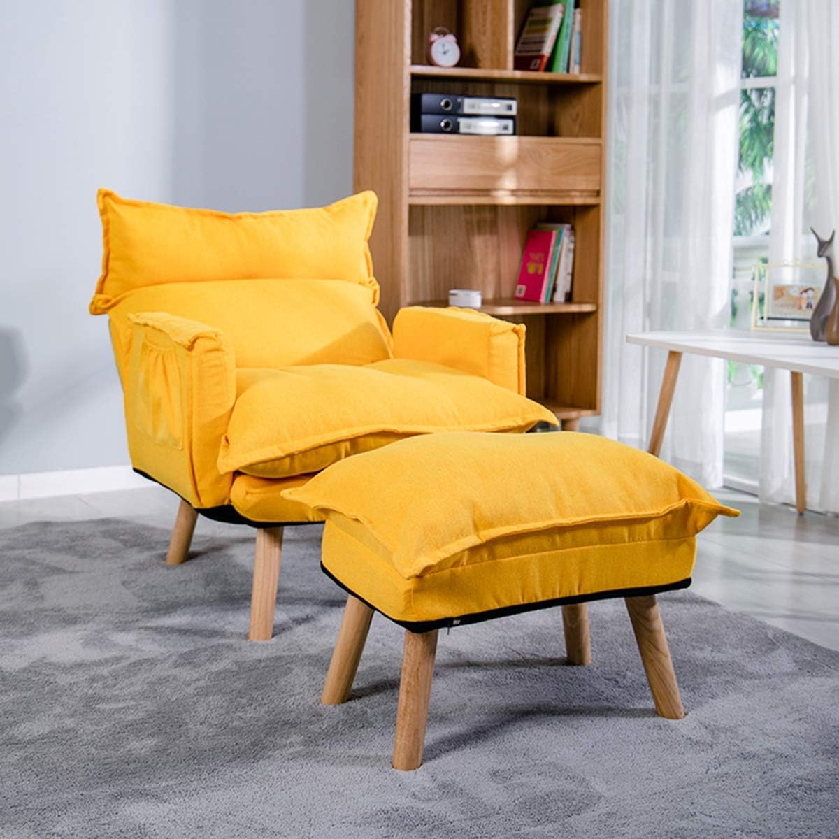 Home Equipment 2 In 1 Folding Sofa Bed Sleeper Chair Single Recliner 5 Position Fold