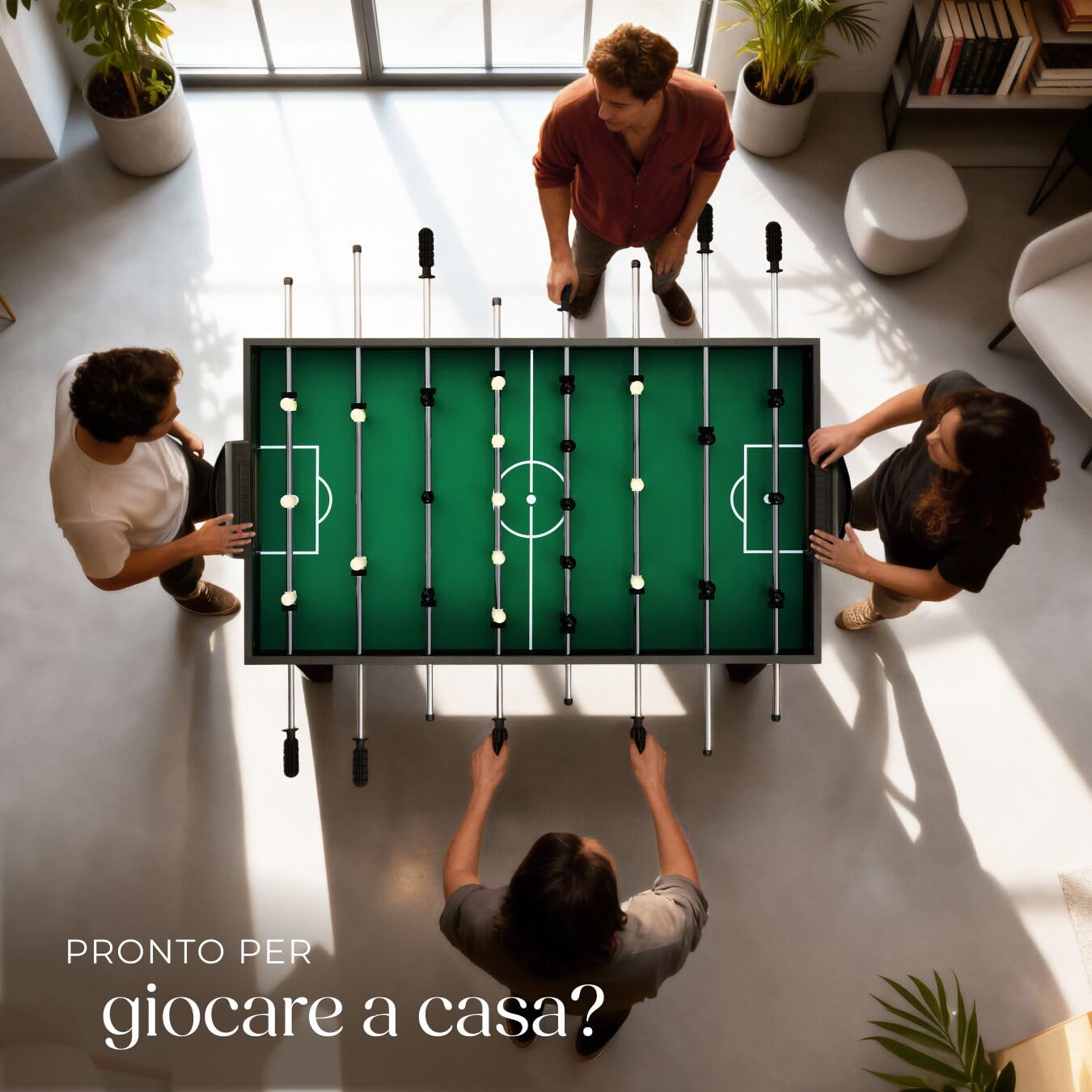 tectake® Tavolo Multigioco SirGameALot 15 in 1 Giochi da Tavolo, con Accessori, Struttura in MDF Resistente, 6 Superfici Autonome Impilabili, per Biliardo, Palline Ping Pong, Calcetto, Calcio Balilla