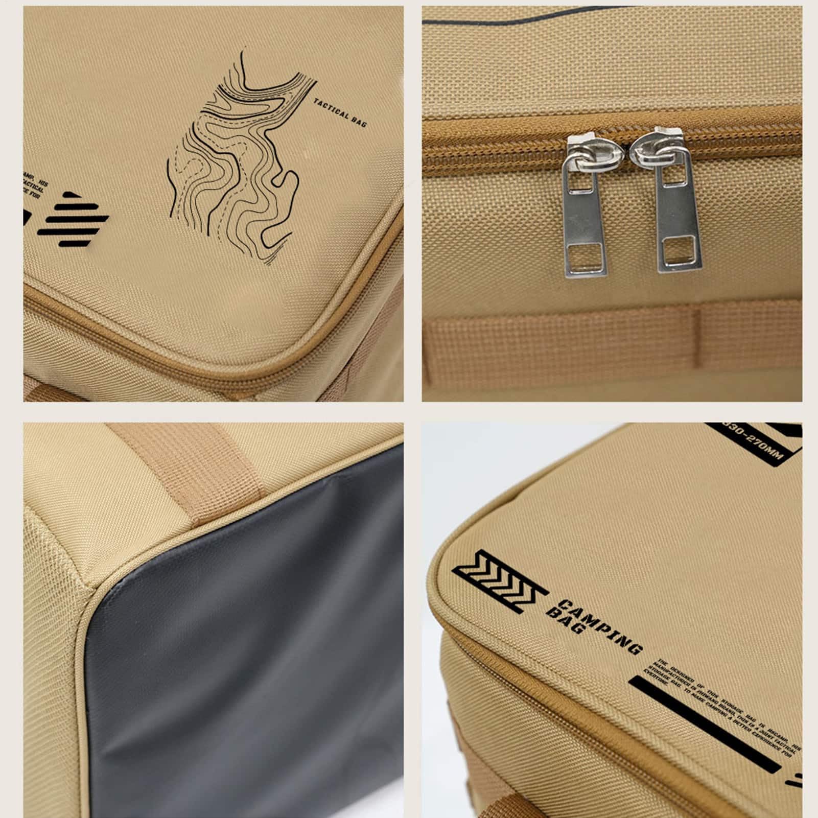 Bolsa Organizadora para Camping - Organizador De Camping con Bolsa para Utensilios De Cocina - Diseño Ergónomico con Asas Plegable Impermeable para Bebidas, Ollas, Cocina, Tazones Y Alimentos