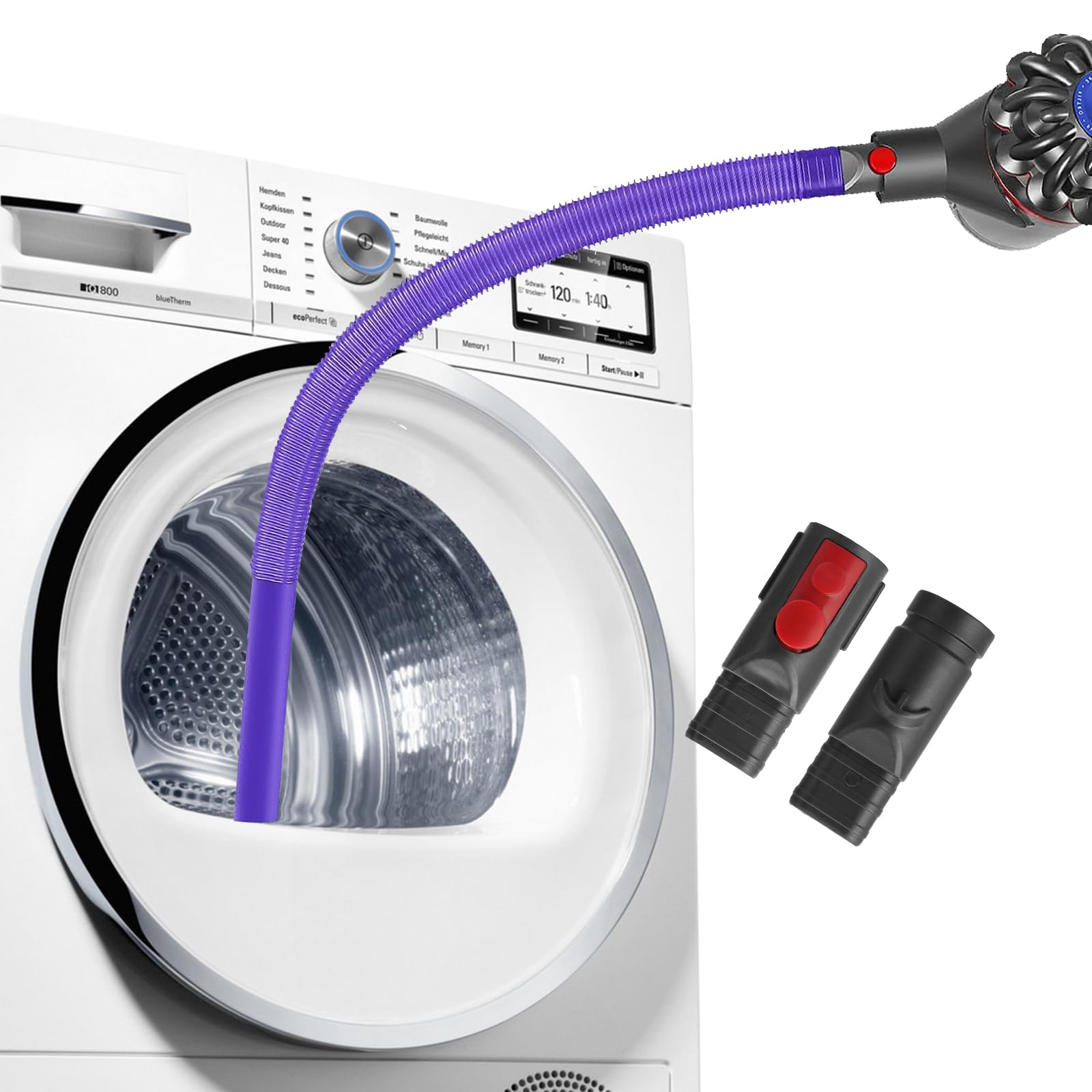 Bocchetta a Lancia Flessibile per Dyson, Connettore Tubo di Ricambio per Aspirapolvere V15 V12 V11 V10 V8 V7 V6, Accessori di Piatto Lungo di Estensione per Pulire Mobili