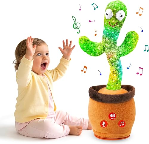 Juguetes para bebés, juguete de cactus que habla bailando, regalos interactivos para niños y niñas, imitando el canto y el cactus repetitivo,