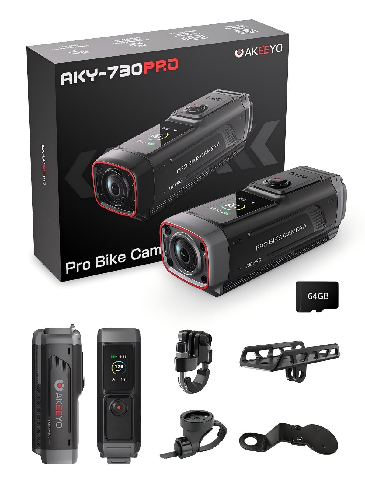 Photo 1 of AKEEYO 730Pro 4K Motorcycle Dash Cam