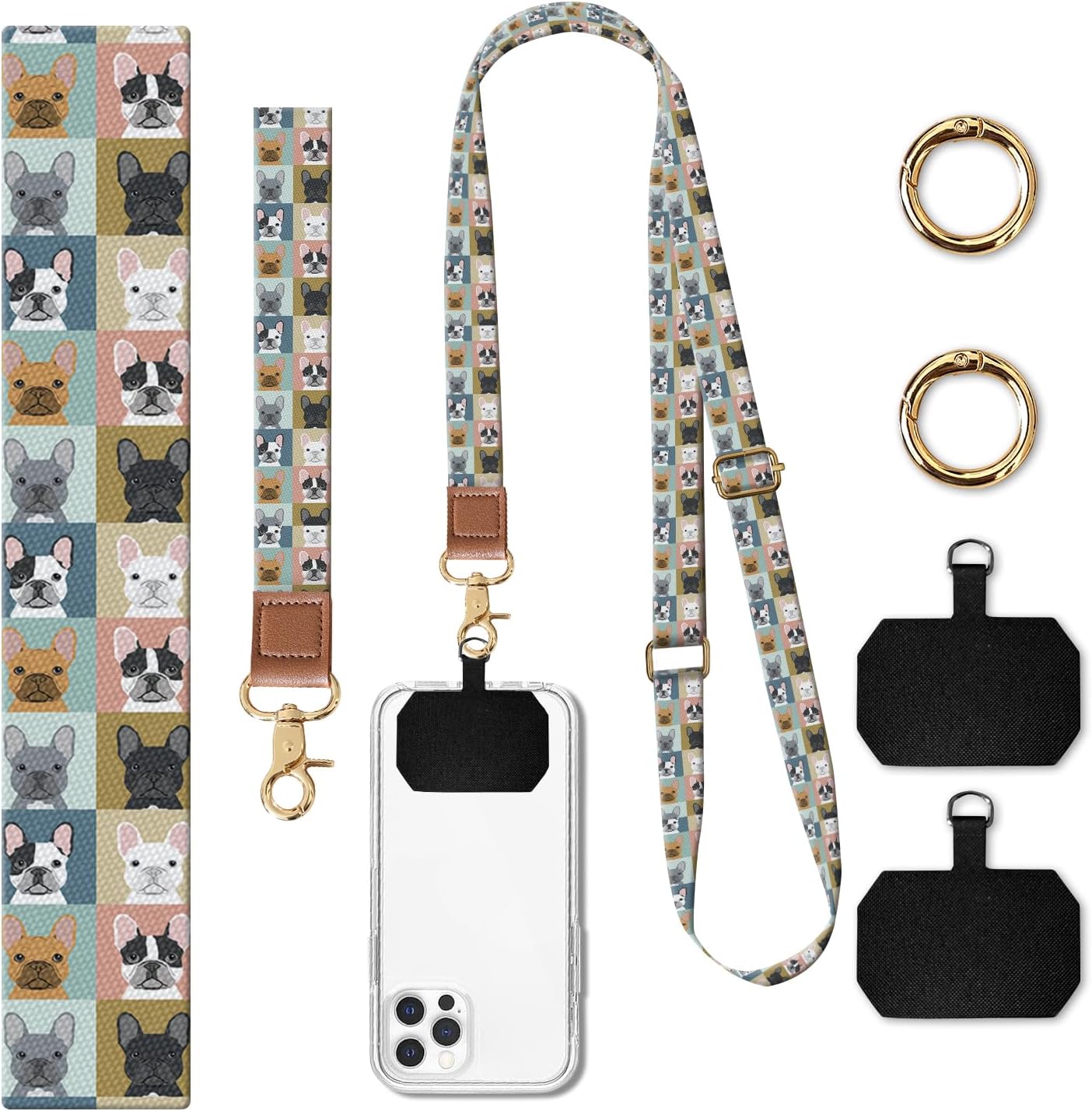Phone Lanyard Crossbody Wrist Strap, Cute Cell Phone Lanyards for around the Neck Wristlet Wrist Strap