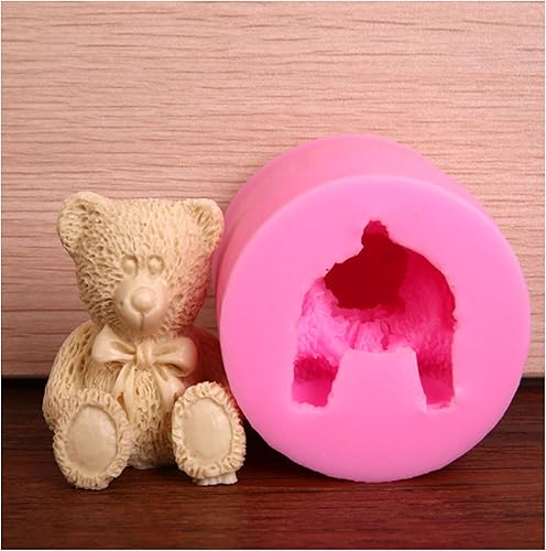 Miniatura 5 de Molde de silicona de oso 3D para fondant, molde para tartas, decoración de galletas, decoración de pasteles para jabón de chocolate, molde para