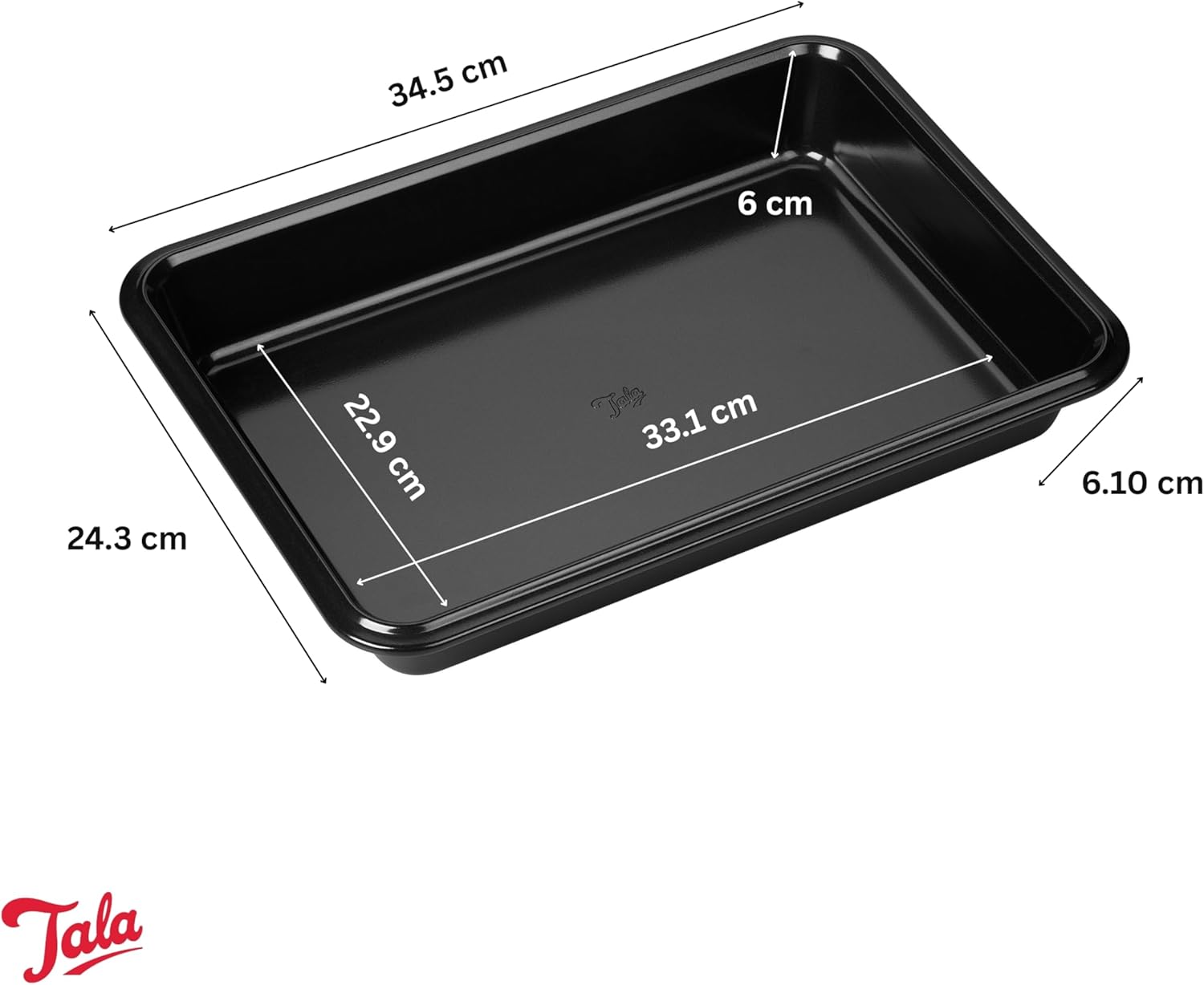 Tala 10A10679 Non Stick Large 13.5" Roaster, Black