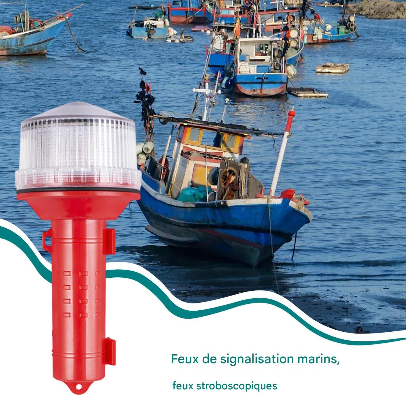 Razzi Di Segnalazione Per Barche | Lampada Stroboscopica di Sicurezza | Di Sopravvivenza Impermeabile Portatile per Navigazione, Kayak, Yacht e Pontone