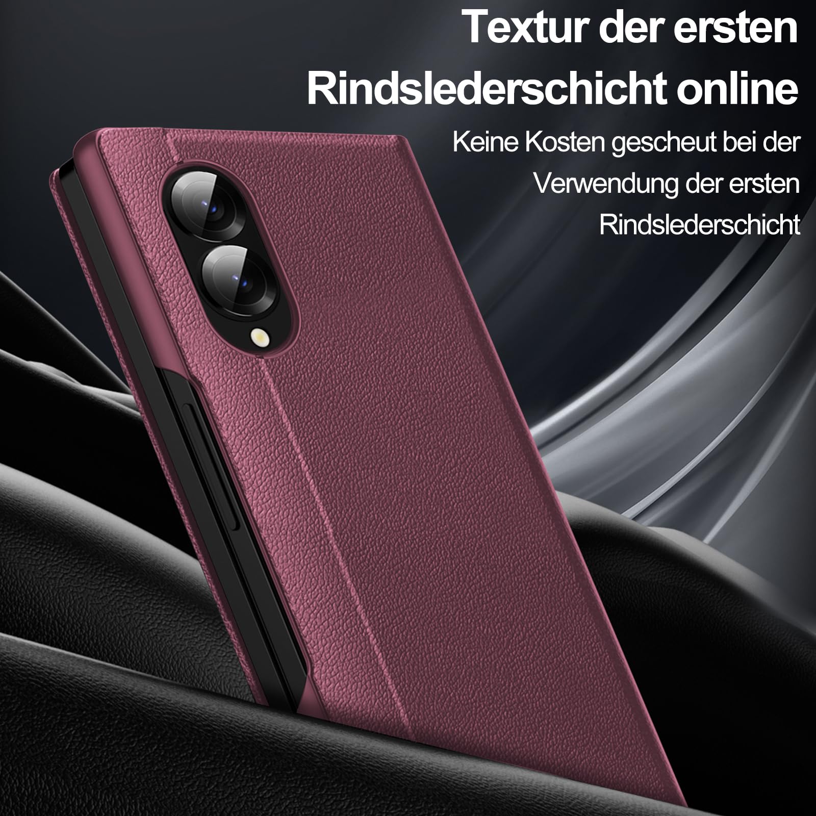 Custodia a portafoglio per Samsung Galaxy Z Fold 8 Ultra, in pelle PU, con scomparto per carte, supporto e finestra per visualizzazione, antiurto Z Fold8 Ultra con protezione per fotocamera