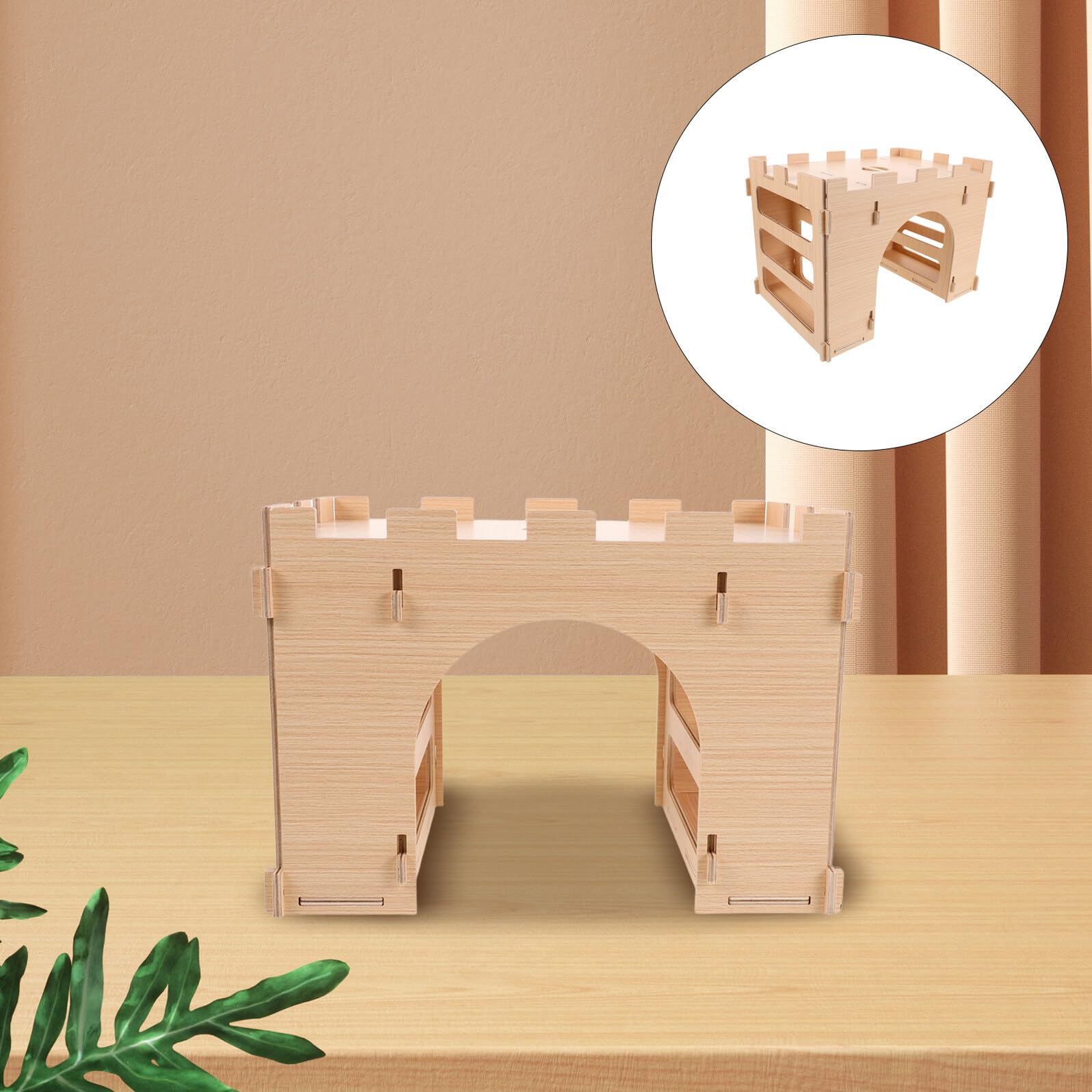 GALPADA Mangeoire à Foin Multifonctionnelle en Bois pour Lapins et Cochons D’Inde Distributeur de Foin avec Cachette Intégrée Râtelier Anti-Gaspillage pour Petits Animaux Usage