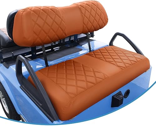 NOKINS Kit de fundas de asiento de diamante para carrito de golf, para club car EZGO Yamaha cojín de asiento ordinario, no hay necesidad de usar