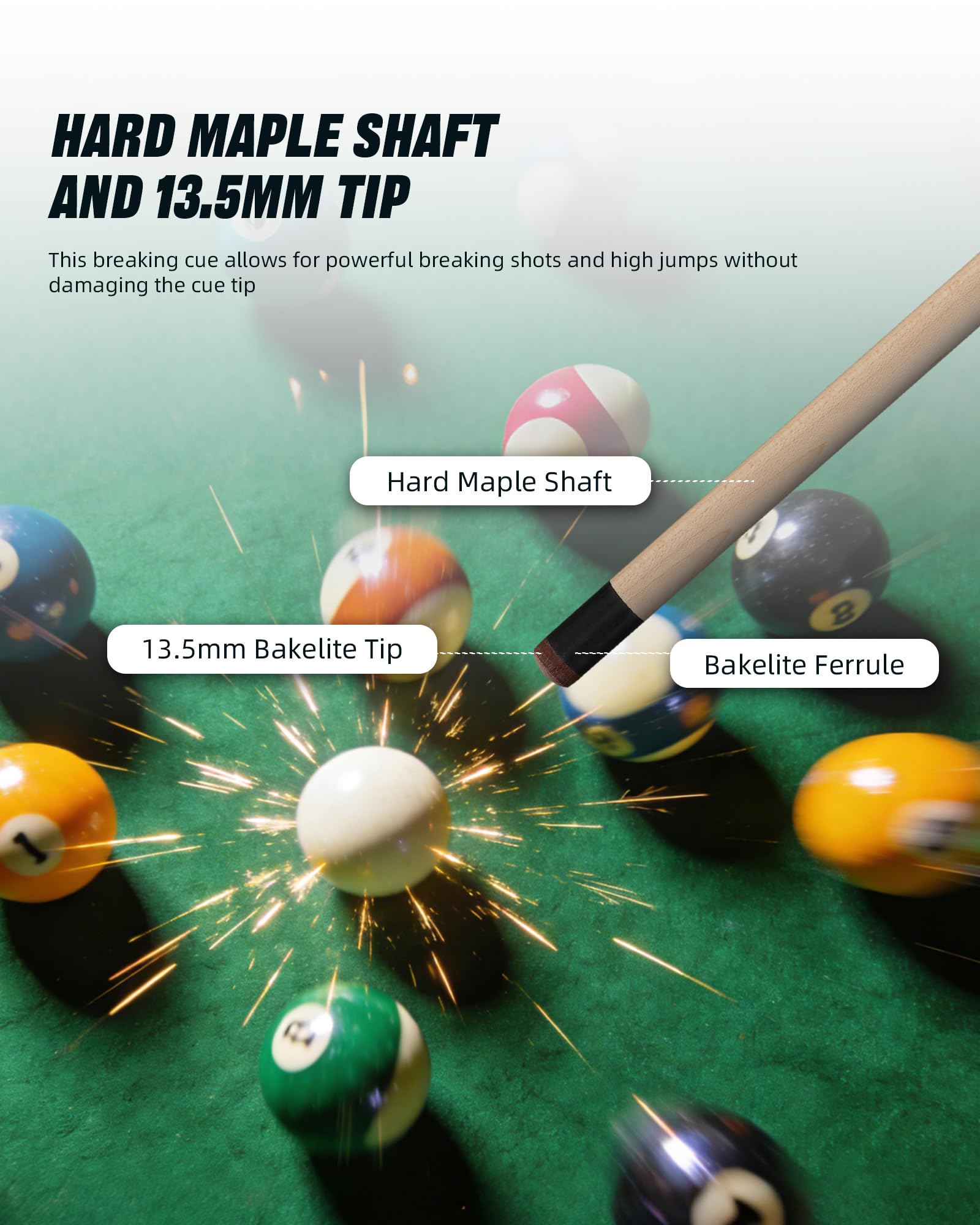 Amazon.com : CRICAL Heavy Hitter Jump Break Cue, 3-Piece 54.3-Inch