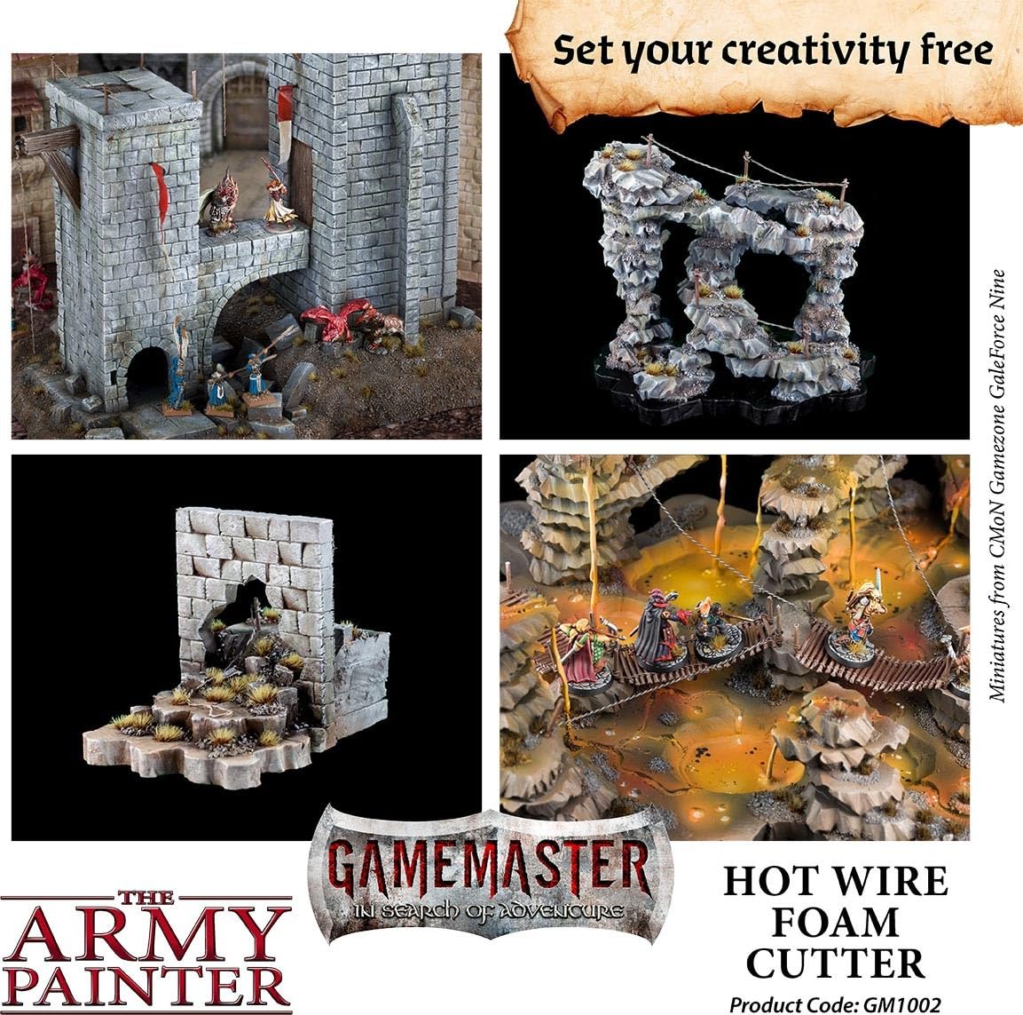 The Army Painter | Coupe-mousse à fil chaud Gamemaster | Coupe-mousse à fil chaud | Outil de découpe de feuille de mousse pour la construction de jeux de rôle
