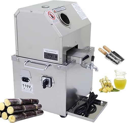INTBUYING Electric Sugarcane Juicer 800W Sugar Cane Press Machine with