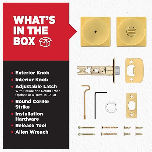 Vista 84 de Kwikset Pismo - Manija con cerradura y llave, para exterior, puerta de entrada y dormitorio, con seguridad antirrobo SmartKey Rekey y Microban, Mate