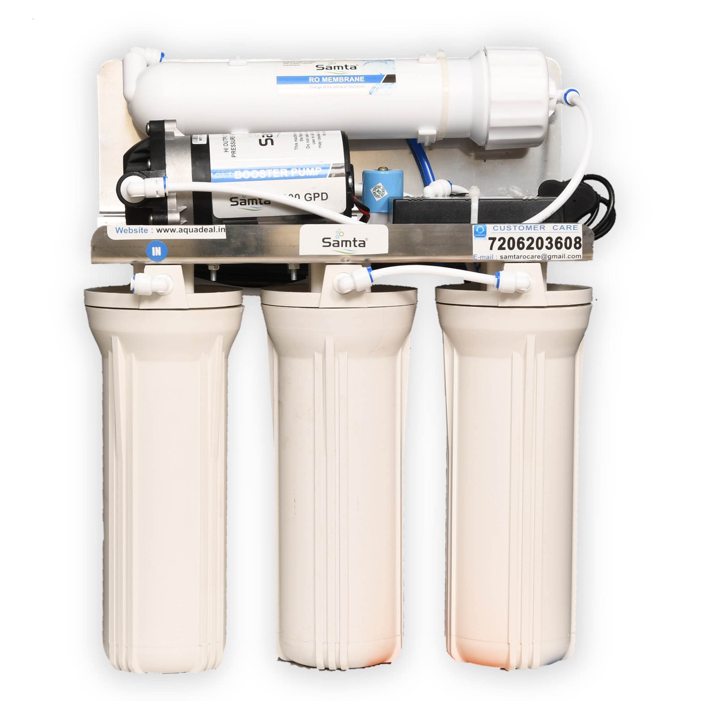 Samta® wall mount Open Steel Water Purifier | Reverse Osmosis | Steel Cabinet | 18LPH | Sedimentation+GAC+CTO+RO | 20000L filter life | 12 Months Warranty (All Electrical Part)