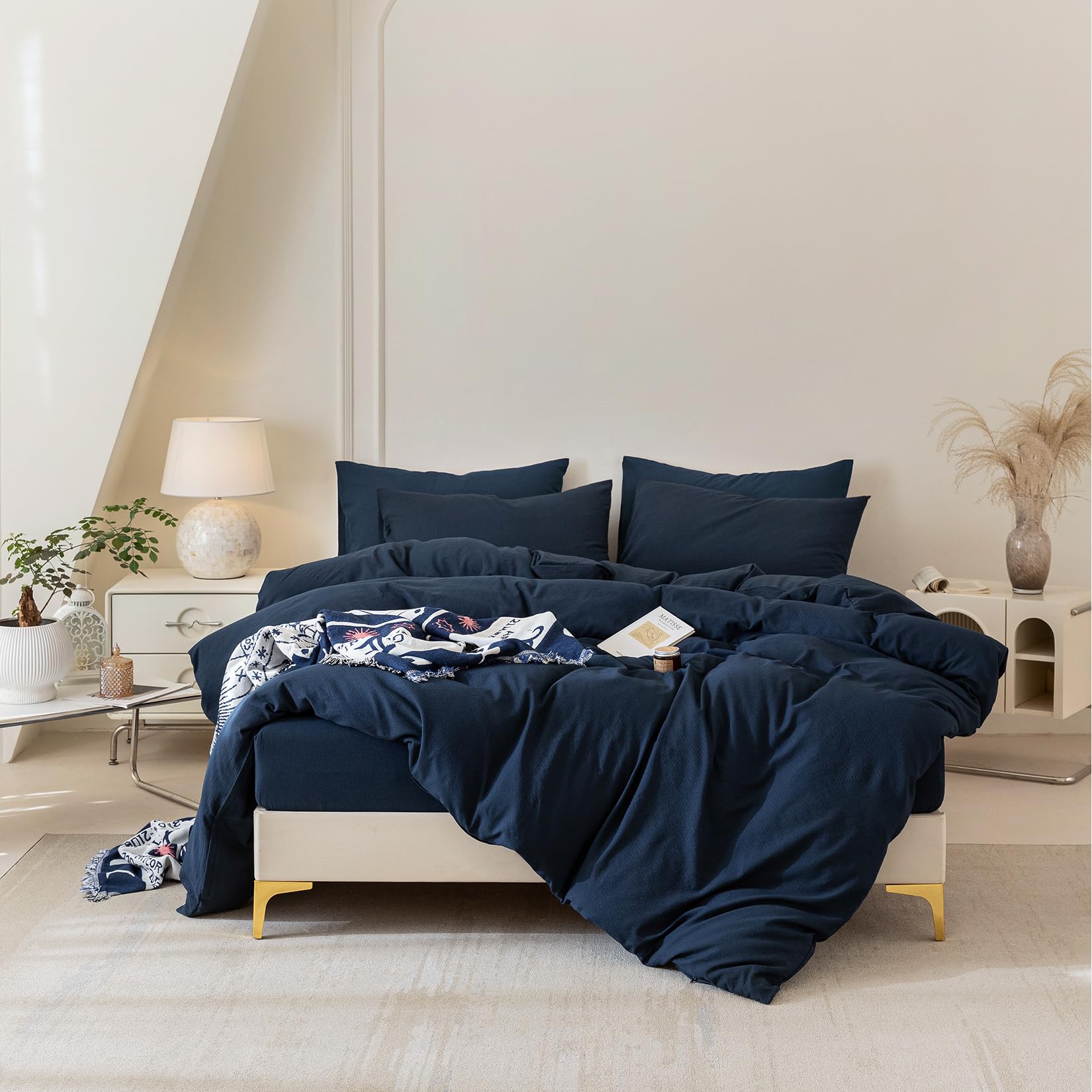 BDEAR Vintage Pinstripe Duvet Cover