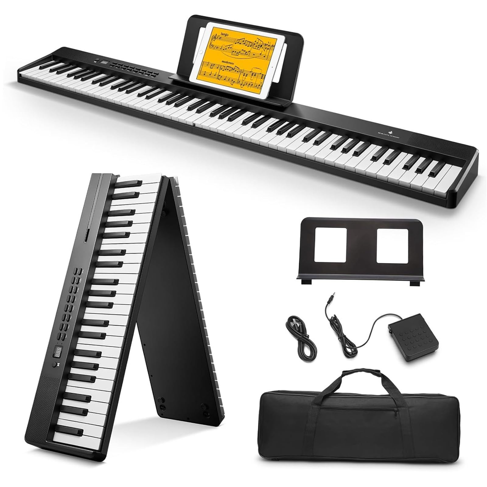 Amazon.co.jp: 電子キーボード 88鍵折りたたみ式電子ピアノ