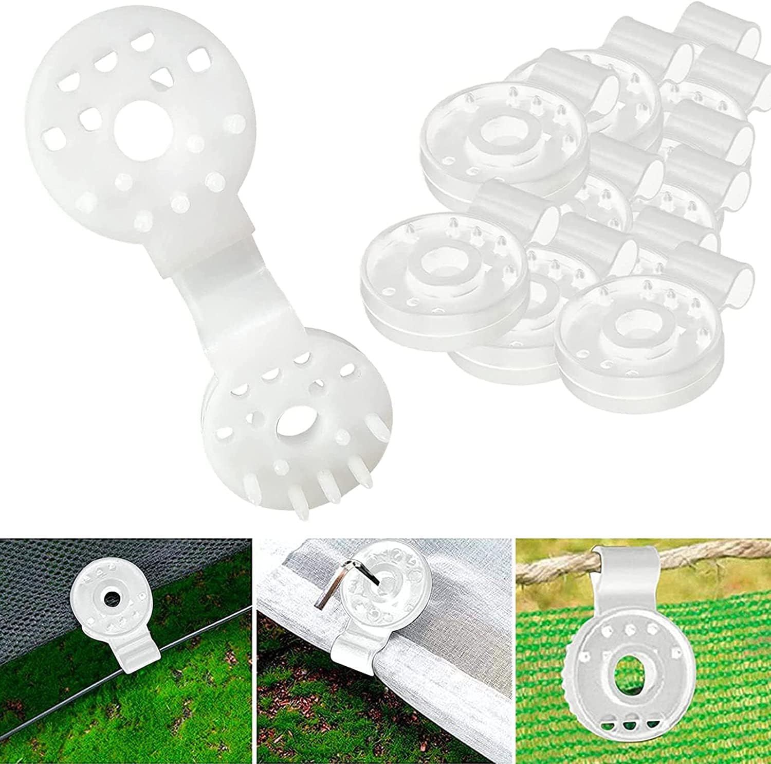 Sunshine smile Plastic Clips for Protective Cloth, Pack of 40 Shade