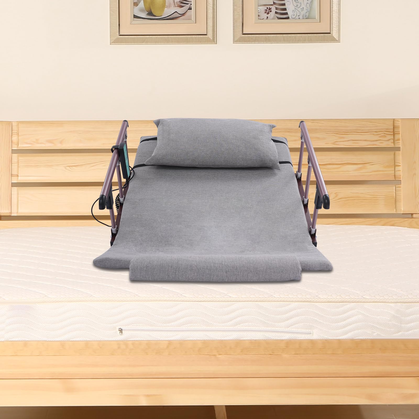 Dossier électrique de lit élévateur, pour personnes âgées et lits de soins, télécommande, capacité de charge de 350 kg, inclinaison à 80 °, housse de matelas réglable électrique, avec accoudoir