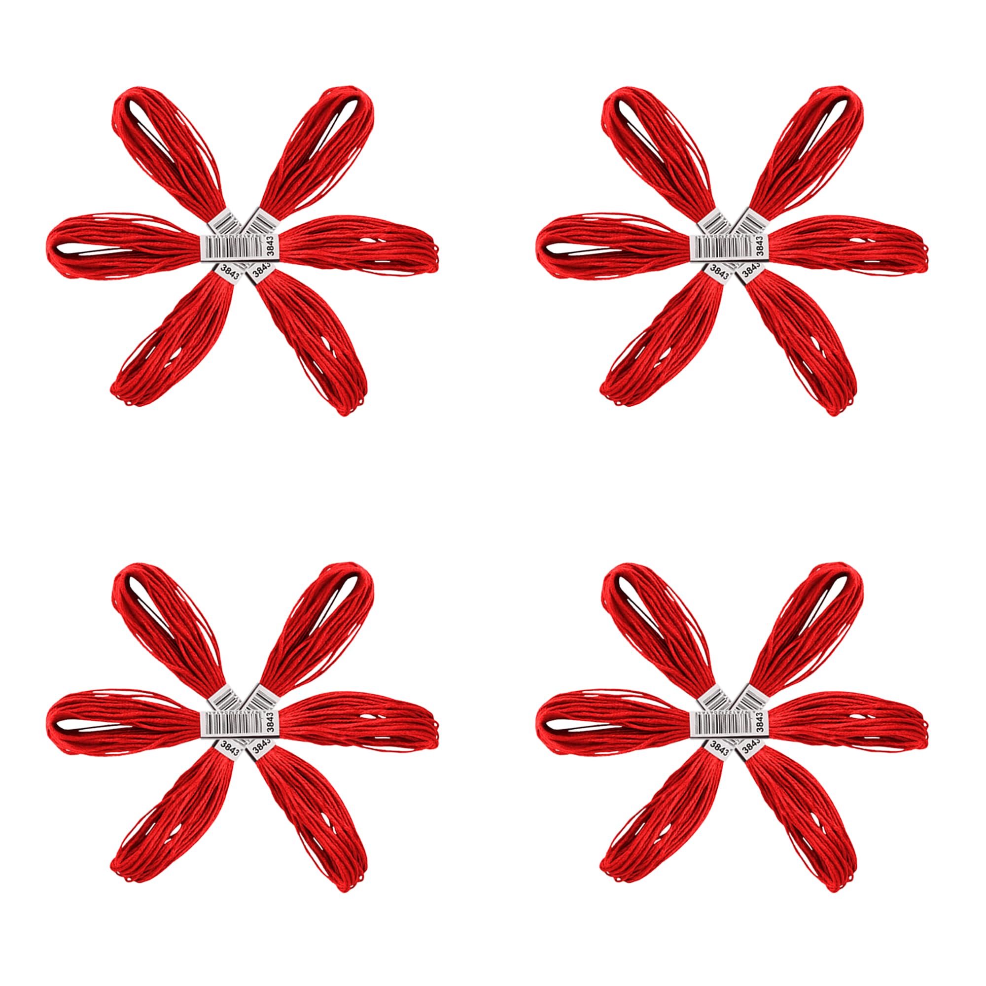 Avenfair 12 Skeins Red Embroidery Threads 12 Skeins Per Pack, Multi Color Embroidery Floss, Cross Stitch Thread, Friendship Bracelet Threads, With Free Needles, Floss Bobbins (12 Skeins Red)