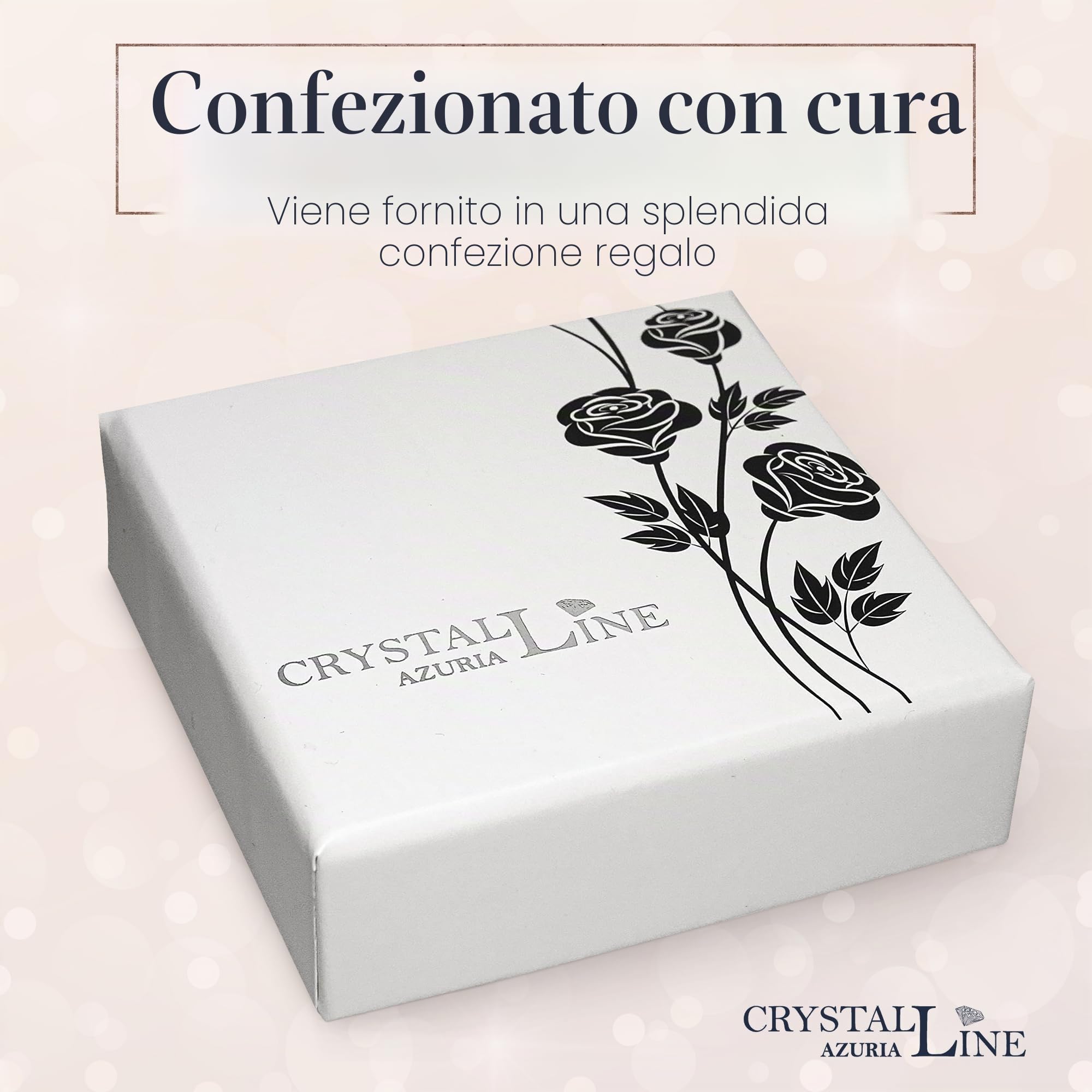 Crystalline Azuria Donna 18ct Placcato Oro Cristalli Topazio simulato Marrone Rombo Retro Orecchini