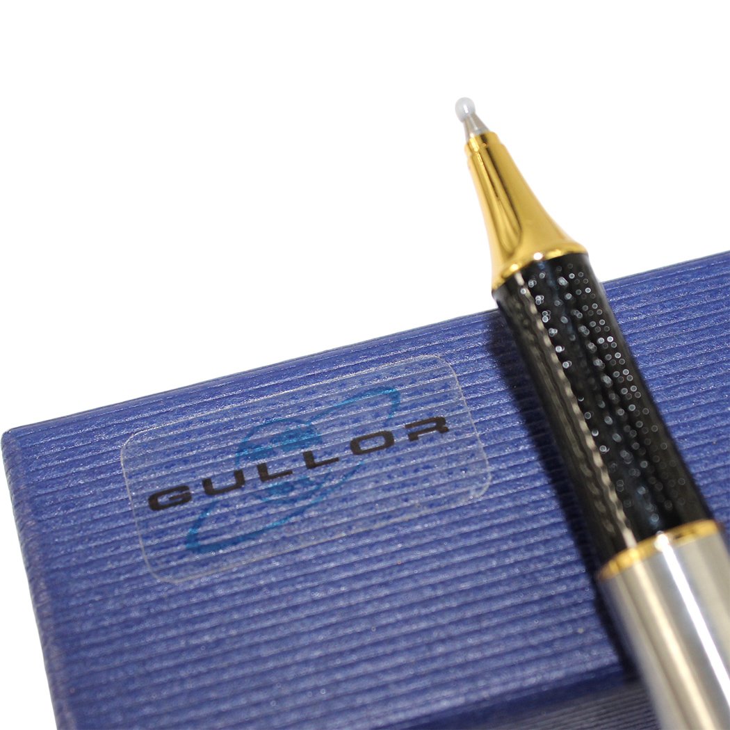 Penna Roller Dinora In Acciaio Inox - Punta Media, Inchiostro Blu - Elegante Scatola Regalo In Pelle Oro - 2