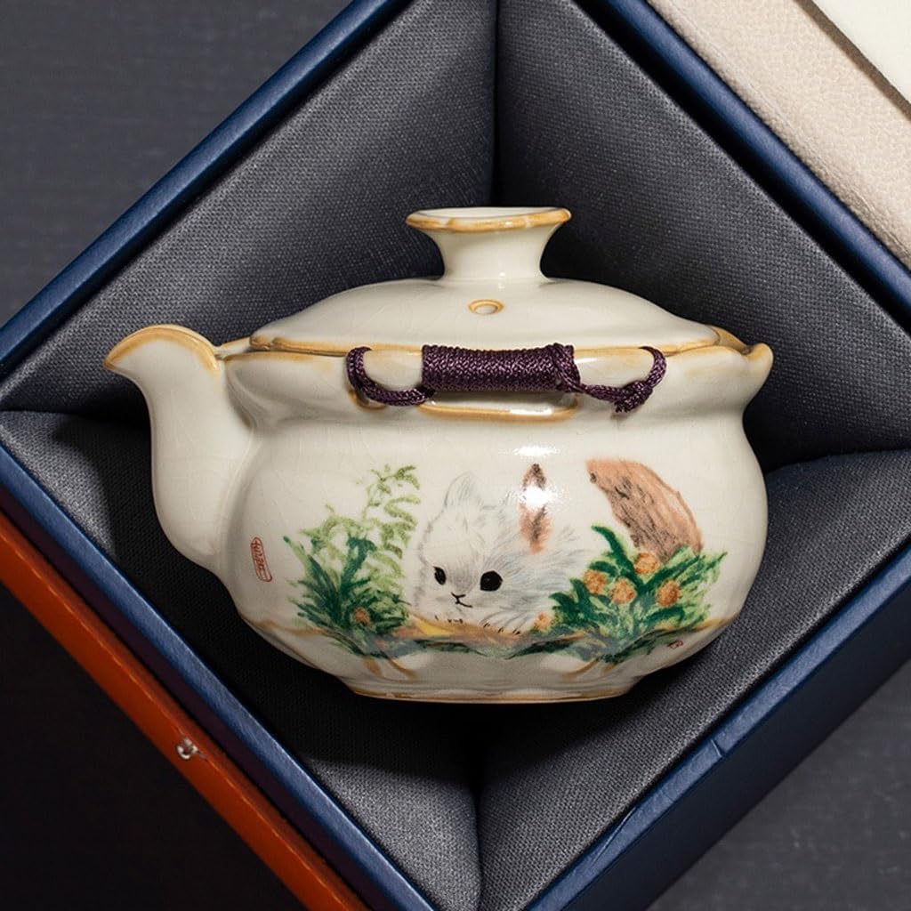 Ceramic Teapot Chinese Household Hand-claw Teapot Single Pot Tea Kettle Teapot Brewing Teapot Kung Fu Tea Set Tea Pot Ceramic