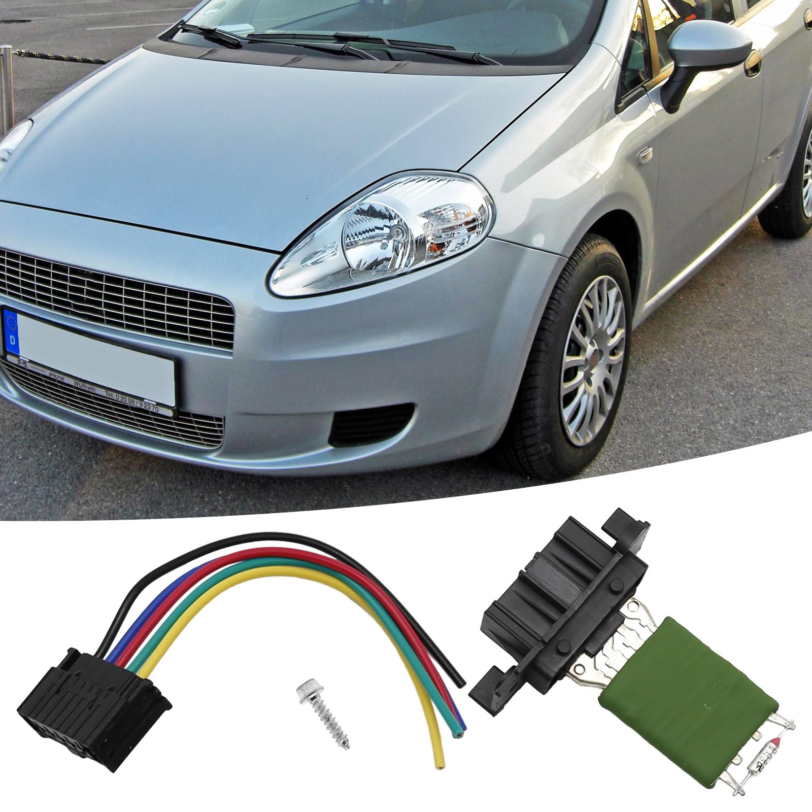 Resistenza motore ventola auto con cablaggio per Corsa D 2006-2011 Grande Punto 2005-2012 Punto Evo 2009-2011 13248240 77364061 55702407
