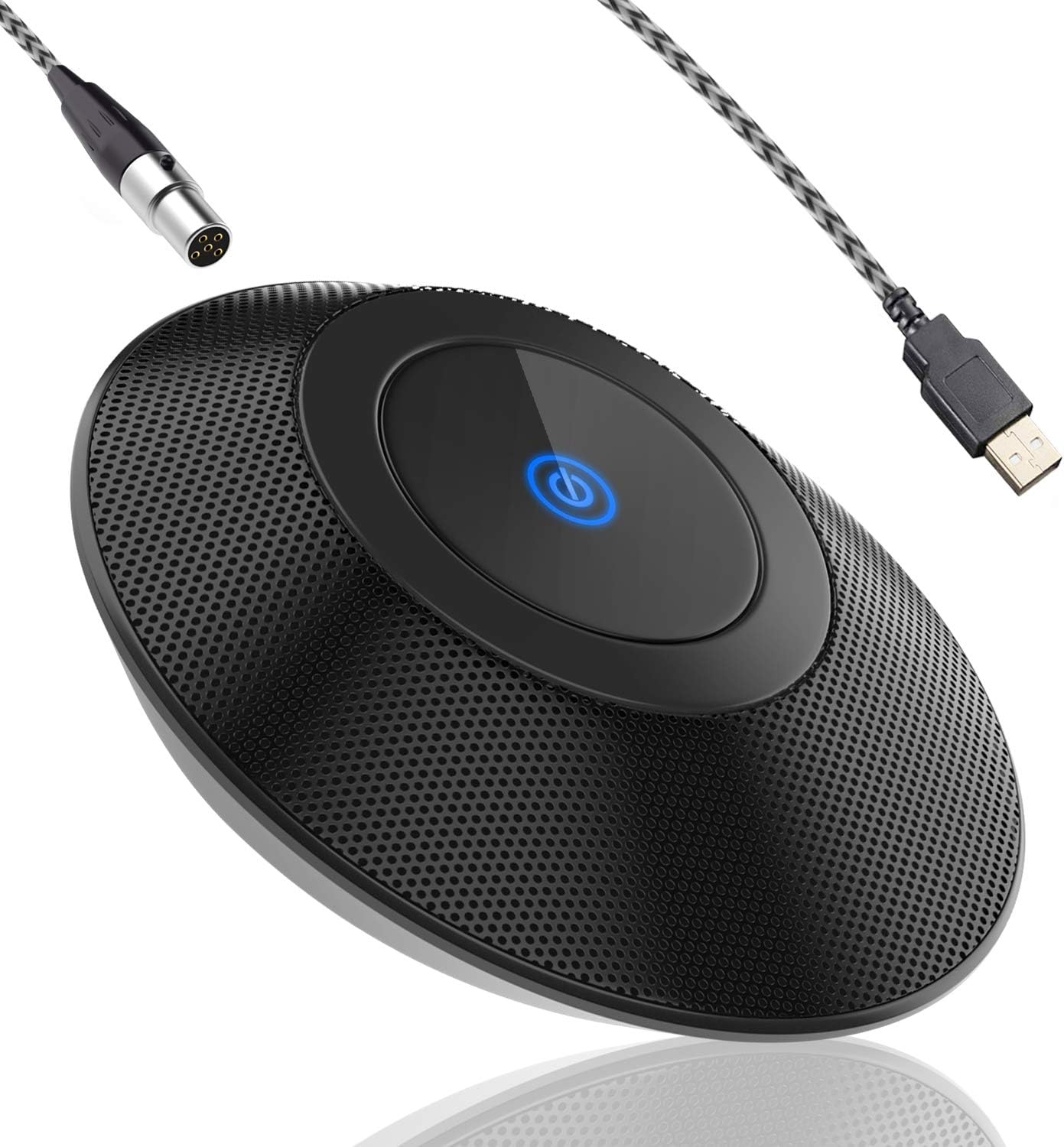 XIIVIO Conference USB Microphone, PC Conference Microphone for Computer, Omnidirectional Condenser Mic for Video Conference/Online Class/Recording/Court Reporter