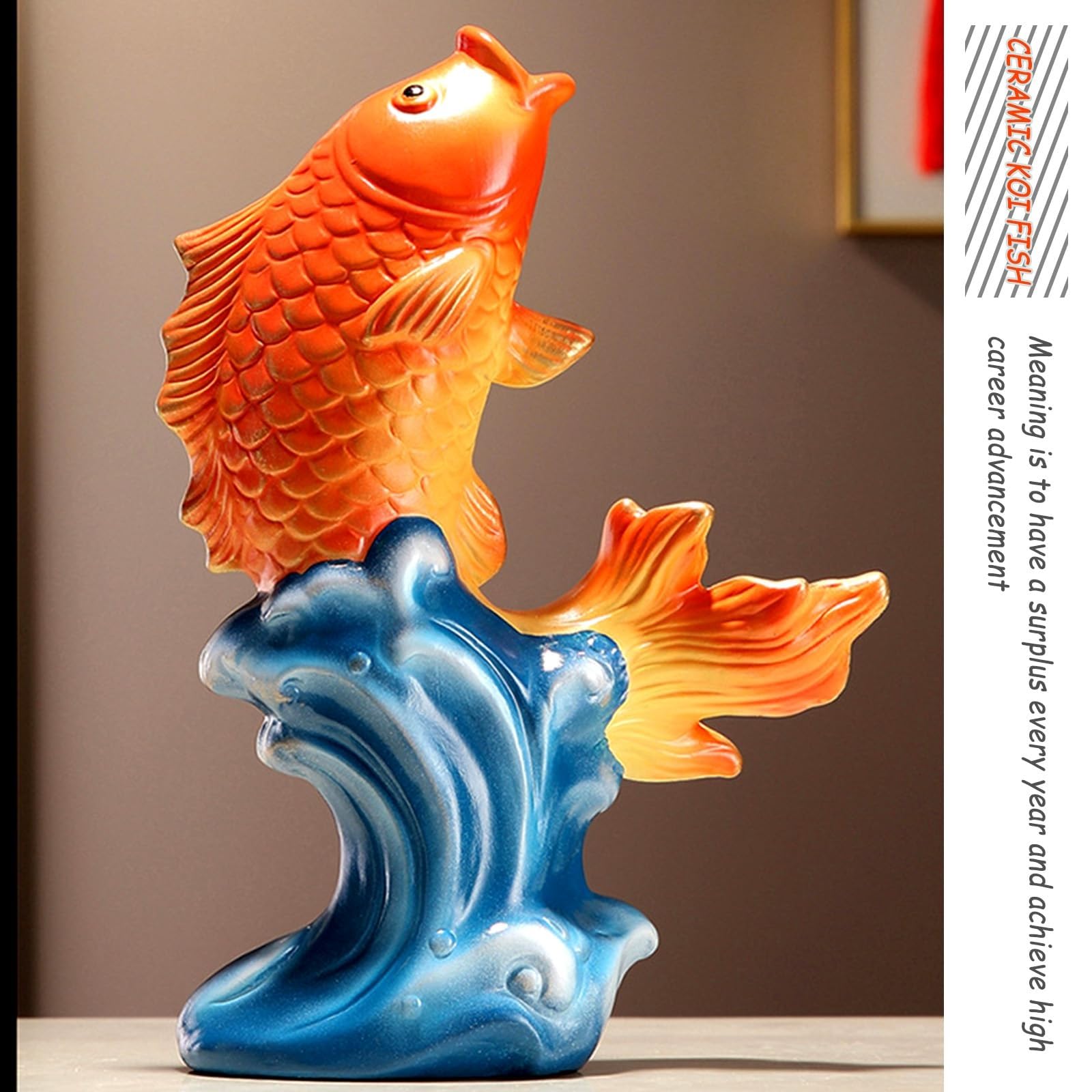 魚　置物　陶磁器 楽天市場】魚 置物 セラミック 風水グッズ 縁起物 かわいい