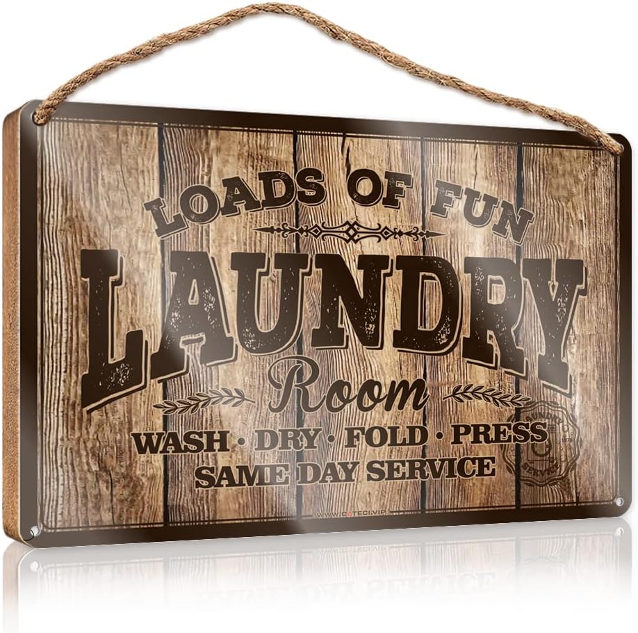 YOFQZVPPN Rustic Wood Sign Laundry Room Runner Non Slip Wooden Sign Bar Signs For Home Bar Desk Accessories For Men(15X28CM)