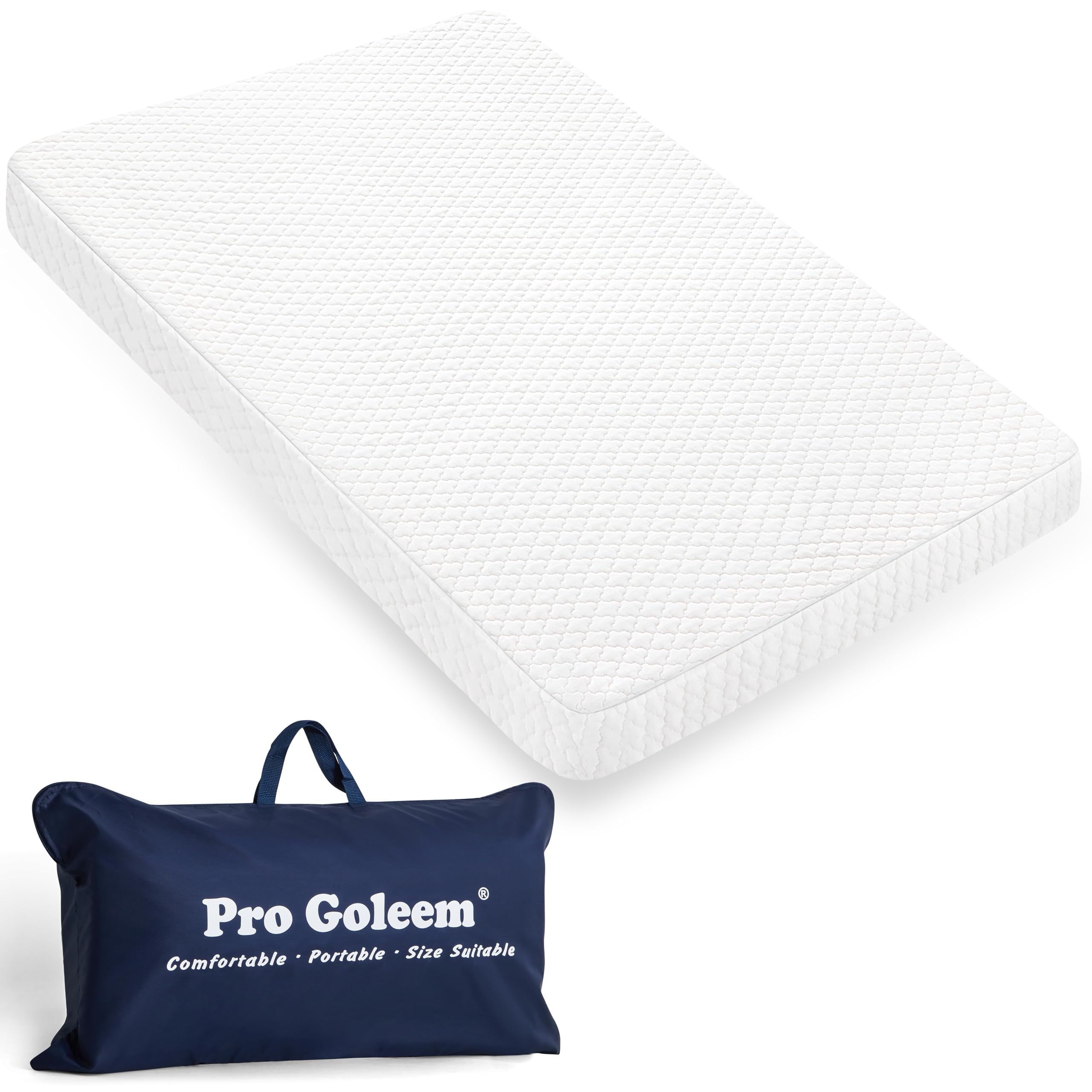 Pro Goleem Pack and Play Mattress 38x26 Waterproof Pack n Play Mattress Pad with Carry Bag Soft Playard