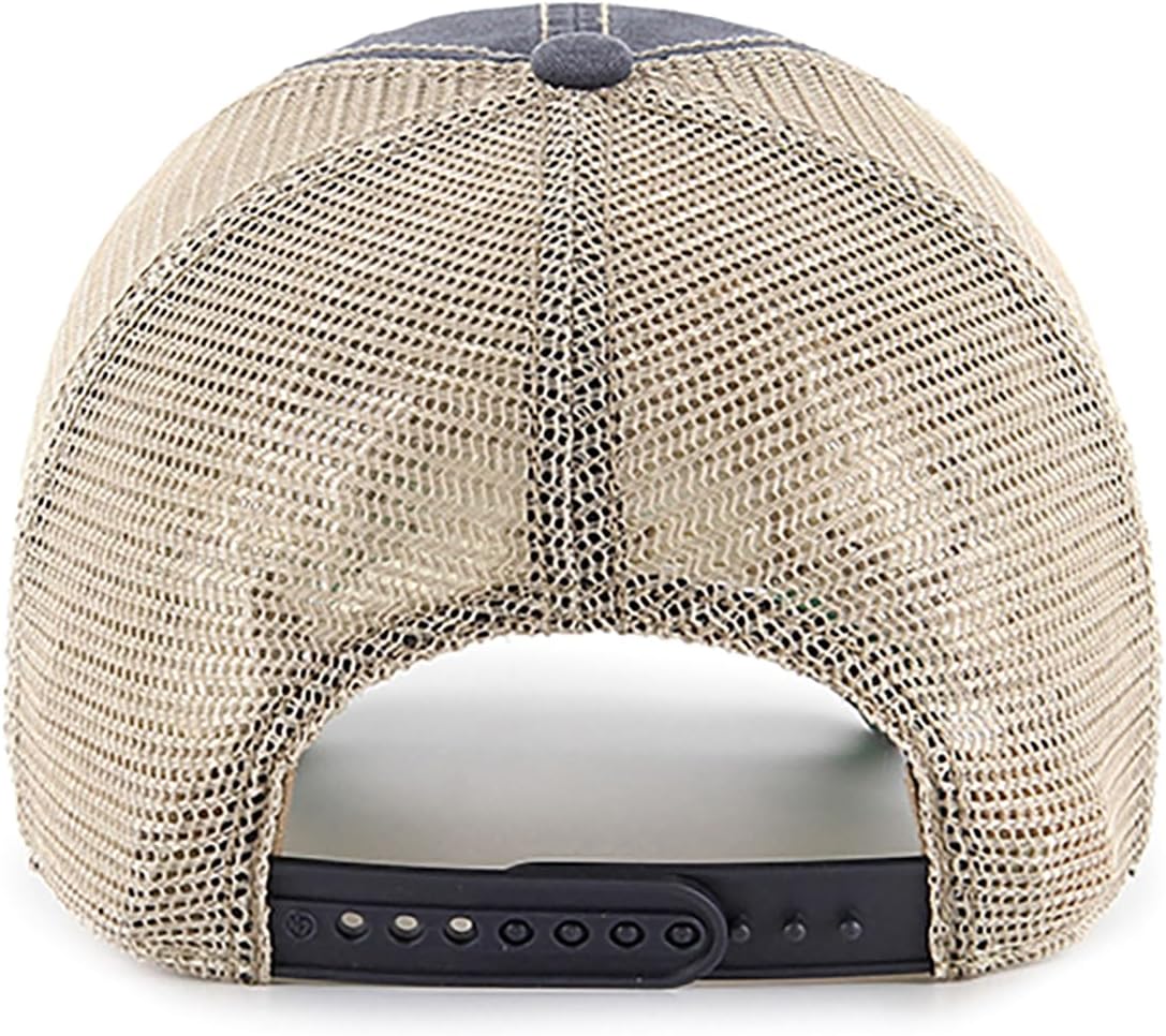 47 MLB Trawler Primary Logo Cooperstown Mesh Trucker Clean Up Adjustable Hat, Adult One Size Fits All - Image 2