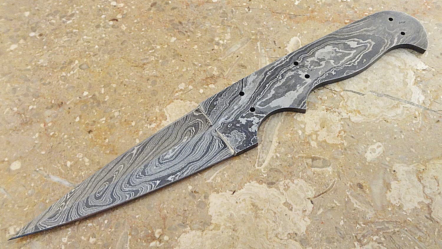 Damascus steel Full Tang Blank Blade knife Custom Hand made for knife making supplies-23C