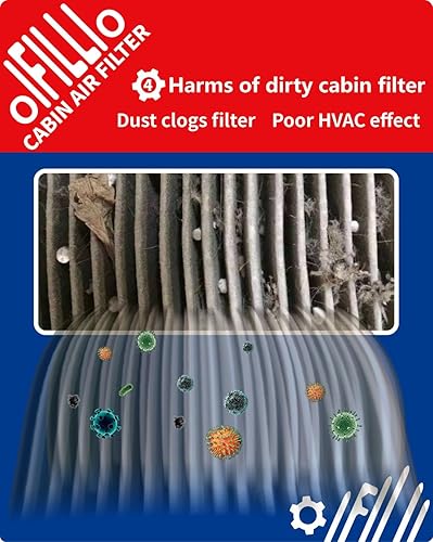 Miniatura 2 de Filtro de aire de cabina para camiones Kenworth T660 T680 T800 T880 Peterbilt 579 567 Reemplaza 24479, AF55839, PA30093, X1987001, P640110, con