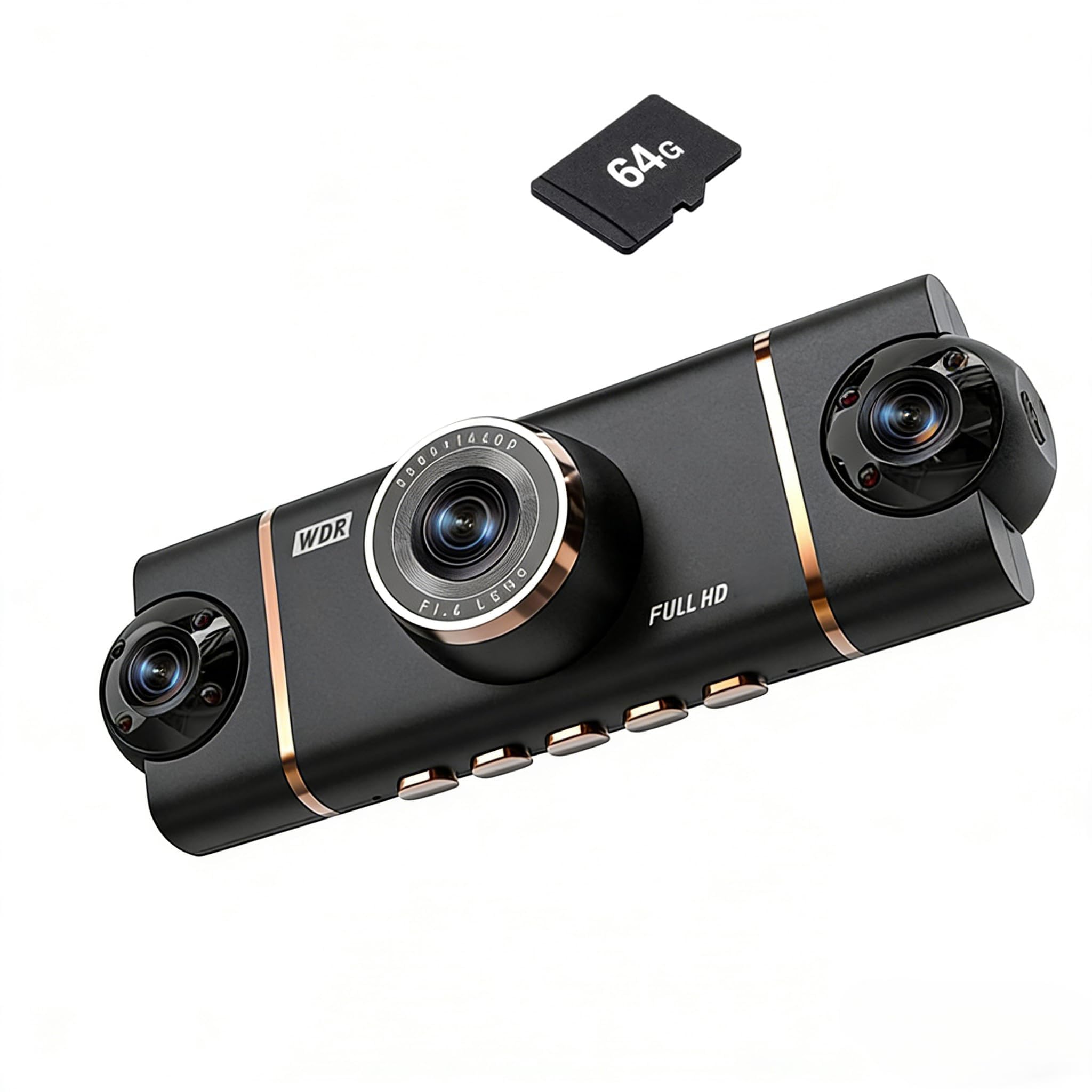 Photo 1 of XYGCACO Dash Cam Front and Rear, G-Sensor, Gold