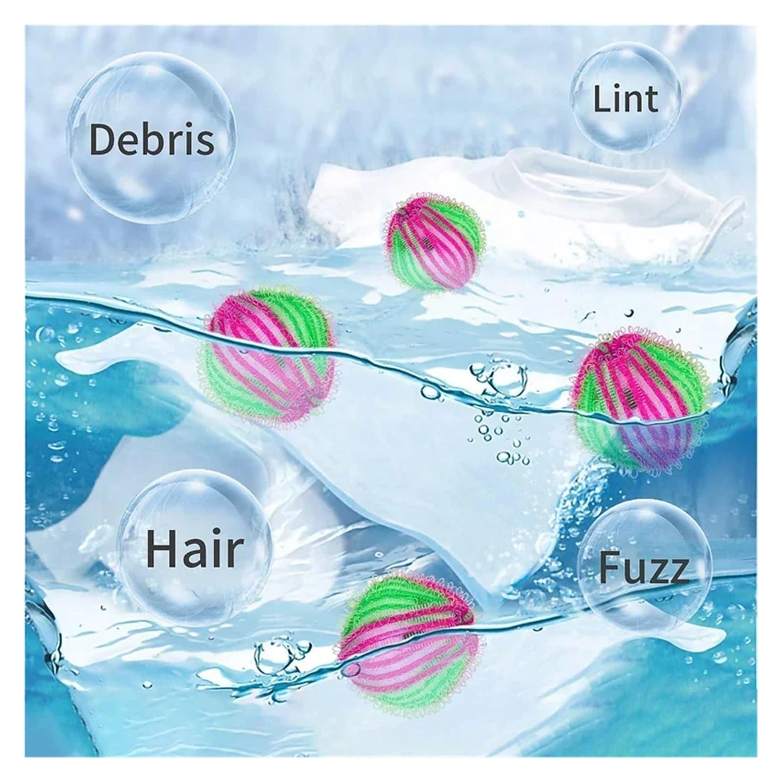 1/18Pcs Haar Entferner Wäsche Ball Tragbare Kleidung Pet Lint Greifen Catcher Waschmaschine Reinigung Bälle Hocheffiziente Reinigung(18pcs)