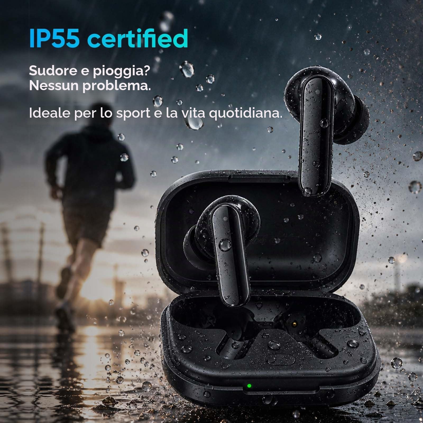 realme Buds Air 8 Pro Cuffie Bluetooth 55dB ANC adattiva, Auricolari Wireless con 11+6mm Doppio DAC Driver e 50 Ore Autonomia, Ear-by AI Assistente, Hi-Res LHDC 5.0 ​​Audio, Bluetooth 6.1 e IP55, Nero