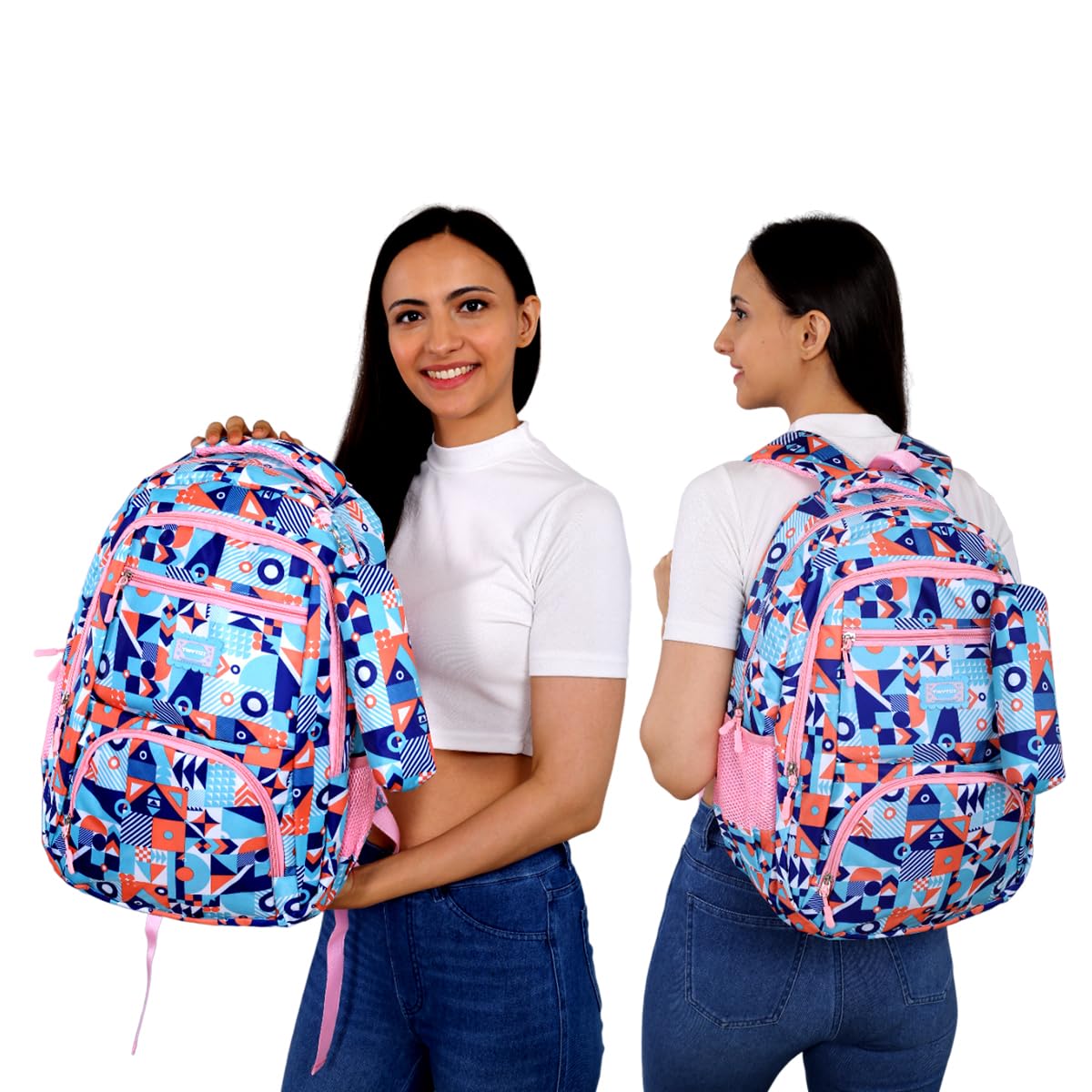 Tinytot 26 Litre, Stylish & Trendy Water Resistant High Storage Graphic Printed School Bag College Backpack Travel Backpack Bag with Pencil Pouch, for Girls & Women, 2nd Standard onward, 18 Inch 3