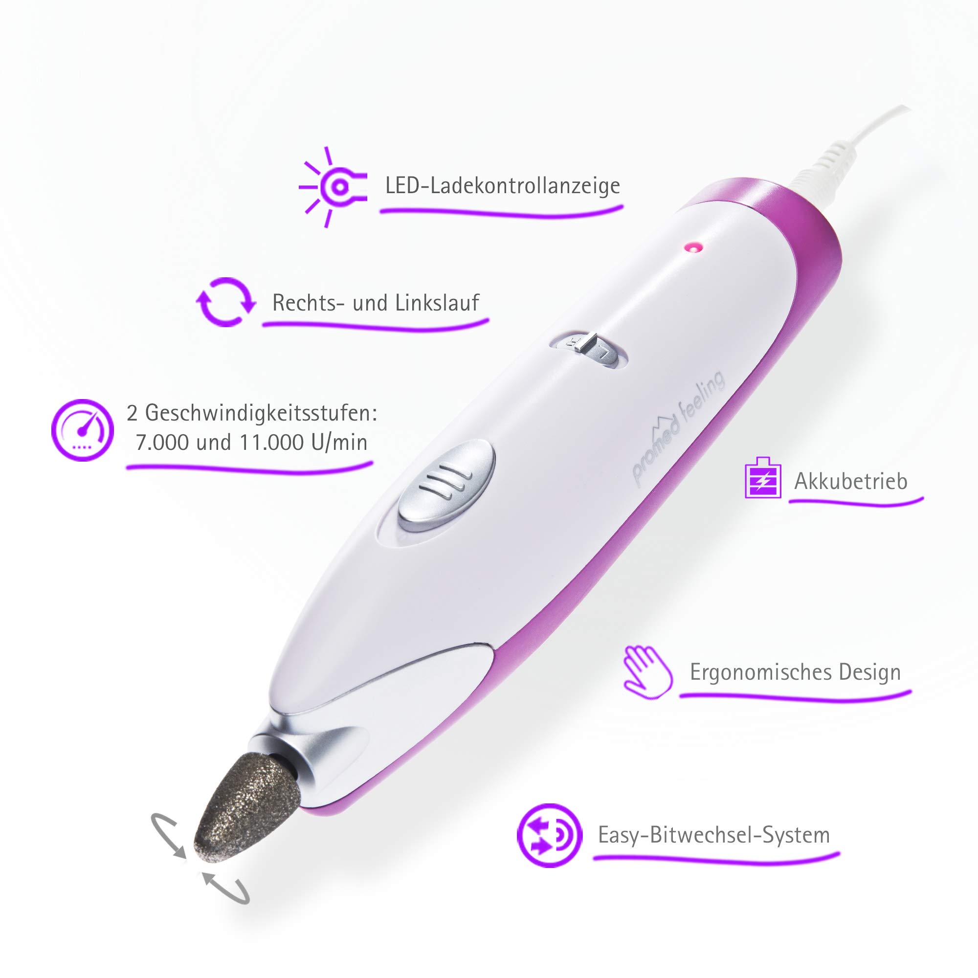 Promed 155020 elektrische Nagelfeile Feeling