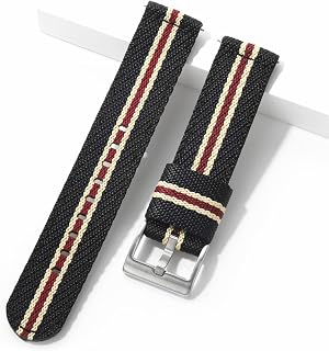 TACTICAL FROG 18 mm 20 mm 22 mm Fast Release Nylon Watch band with Stainless Steel Buckle, Two-Piece Waterproof Nylon Watch Strap for Men and Women