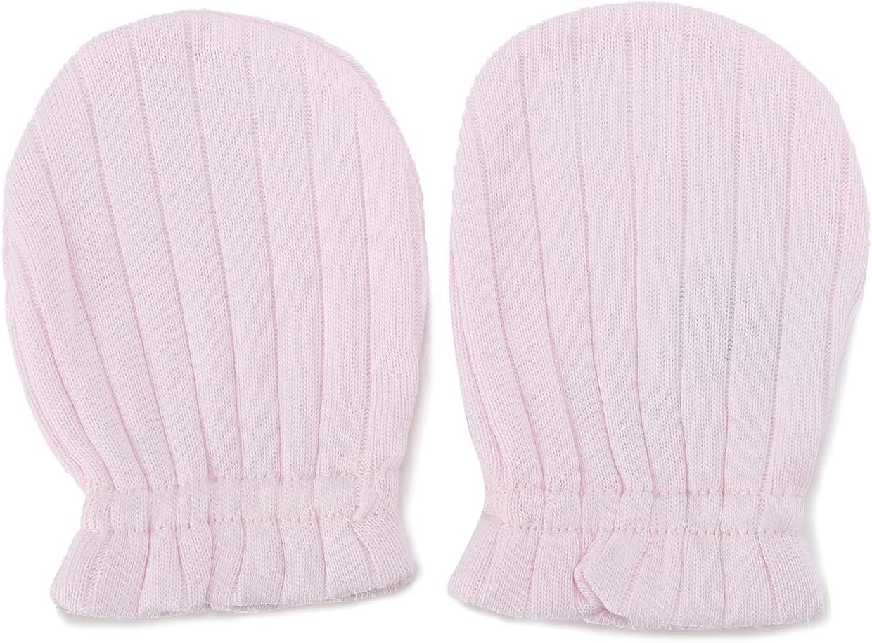 Newborn Infant Baby Boy Girl 100% Cotton Bodysuits Short Sleeve, Pants,Caps and Scratch Mittens Solid Color - Image 5