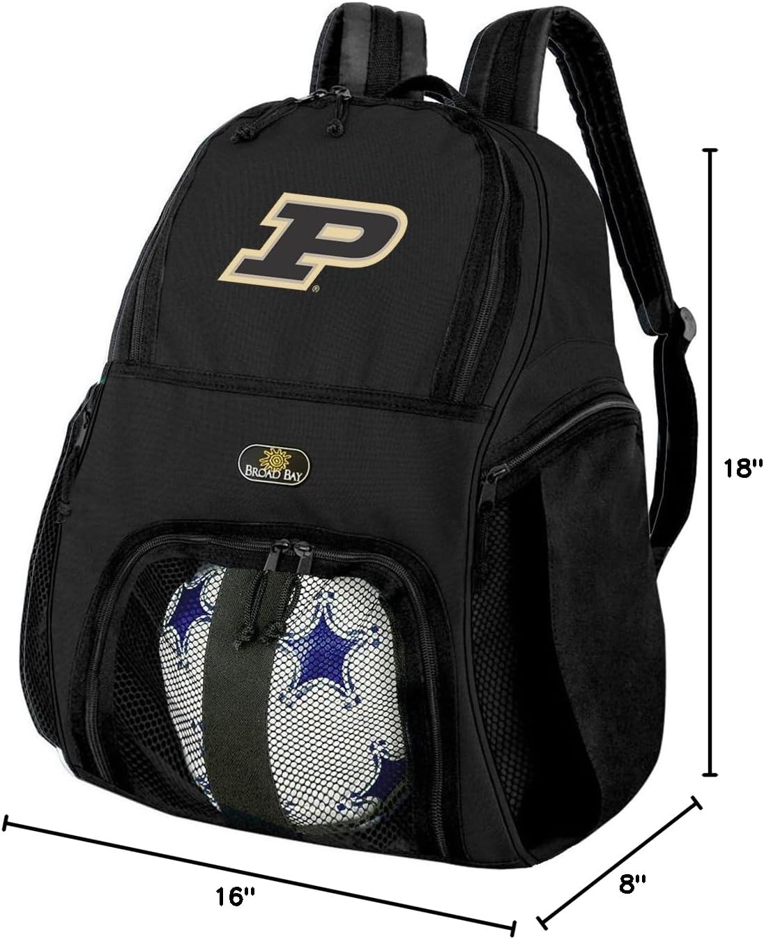 Broad Bay Purdue University Soccer Backpack or Purdue Volleyball Practice Gear Bag